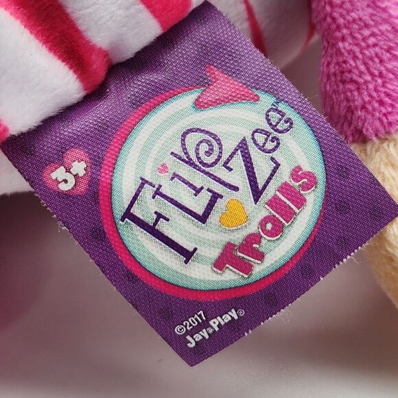 Flip Zee Trolls Pretty in Pink 2-in-1 Reversible Plush Doll Soft Cuddly Fleece - Picture 10 of 11